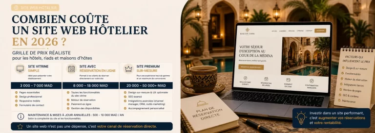 Combien coûte un site web hôtelier en 2026 ? Grille de prix réaliste