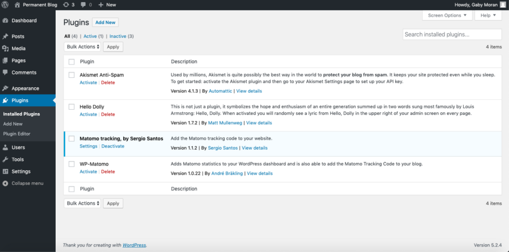 milliers de sites — WordPress PluginsInstalled