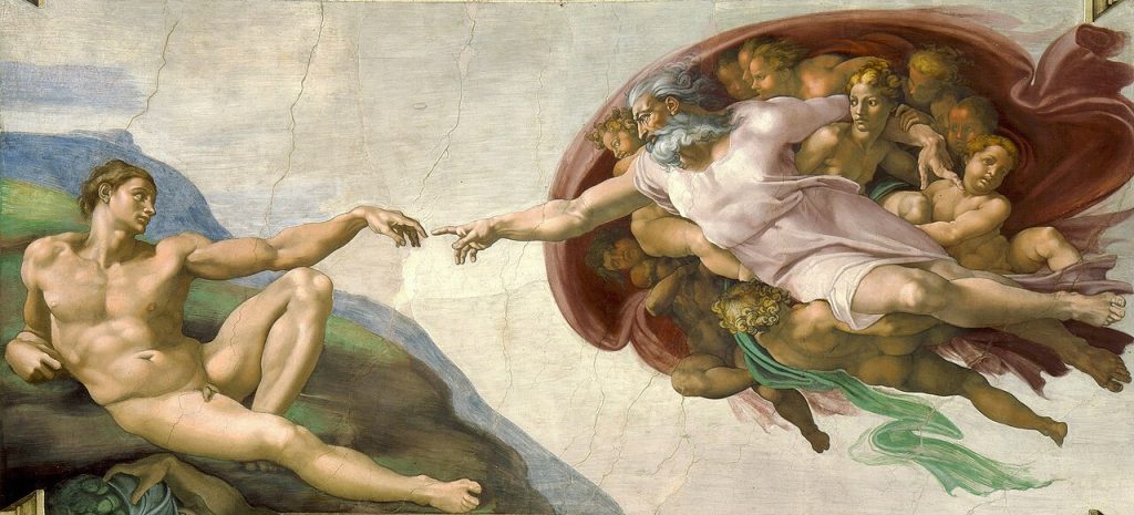 site web — Michelangelo - Creation of Adam (cropped)